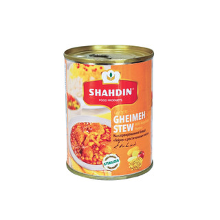 کنسرو خورشت قیمه با گوشت گیاهی شهدین - 480 گرم بسته 12 عددی
